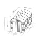 Zahradní domek G21 Boston 1104 - 241 x 456 cm, plastový, světle šedý - 2. jakost