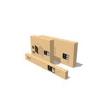 Zahradní domek G21 Boston 1104 - 241 x 456 cm, plastový, světle šedý - 2. jakost