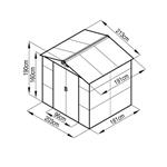 Zahradní domek G21 GAH 407 - 213 x 191 cm, antracitový