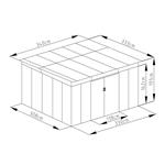 Zahradní domek G21 GRAH 1132 - 340 x 333 cm, metalický šedý 